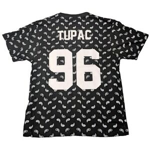 Eleven Paris TUPAC 96 Men Medium Black AOP Paisley Print Hupa T-Shirt